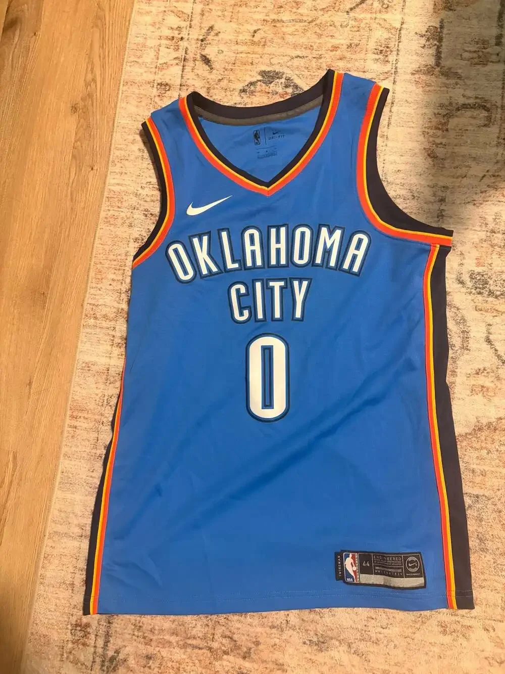 Nike Russell Westbrook Oklahoma City Thunder Icon Edition Swingman Jersey 44